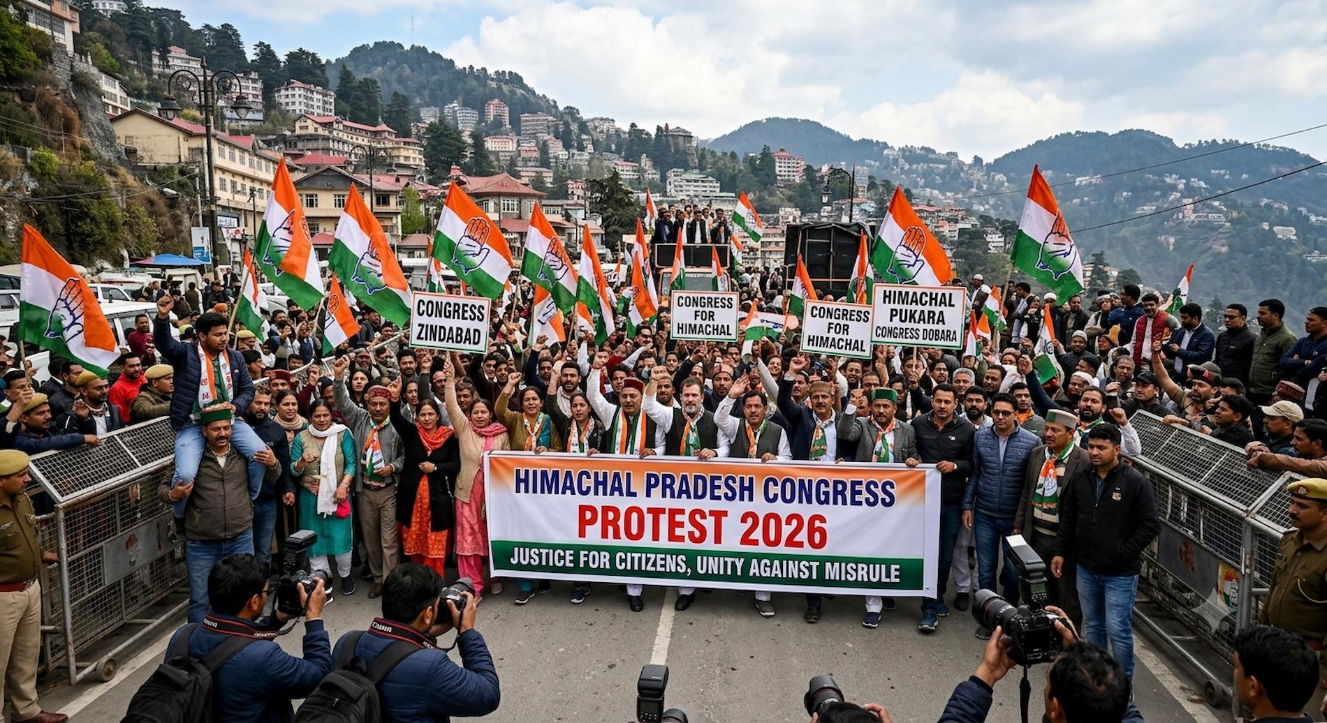 Himachal Pradesh Congress Protest 2026